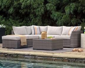 Cherry Point 4-piece Outdoor Sectional Set - Outdoor Seating Set - Half Price Furniture