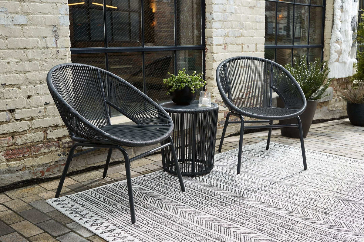 Mandarin Cape Outdoor Table and Chairs (Set of 3) - Half Price Furniture