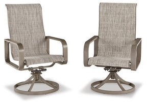 Beach Front Sling Swivel Chair (Set of 2)  Half Price Furniture