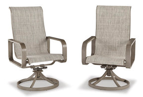 Beach Front Sling Swivel Chair (Set of 2) - Half Price Furniture