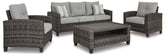 Cloverbrooke 4-Piece Outdoor Conversation Set Half Price Furniture