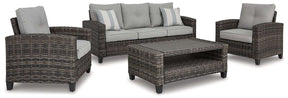 Cloverbrooke 4-Piece Outdoor Conversation Set Half Price Furniture