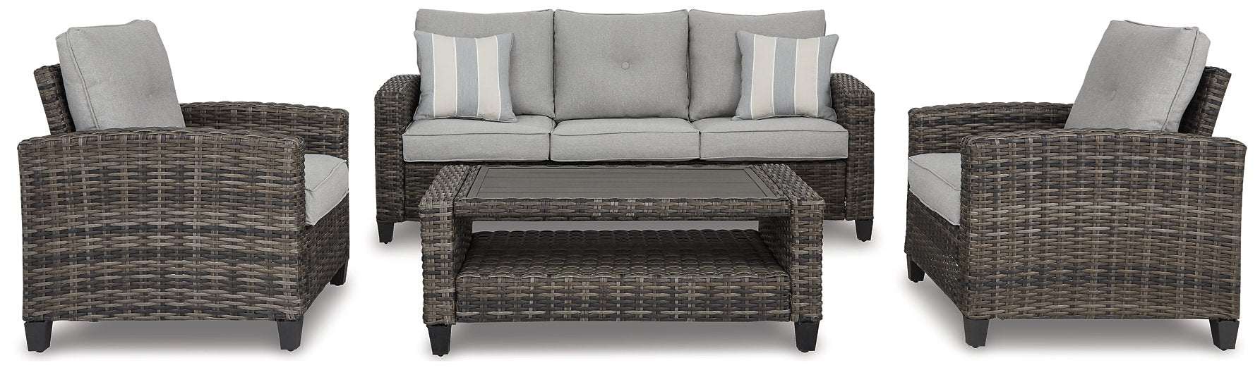 Cloverbrooke 4-Piece Outdoor Conversation Set - Outdoor Seating Set - Half Price Furniture