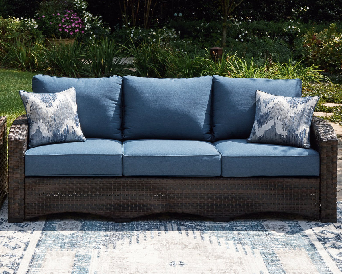 Windglow Outdoor Sofa with Cushion  Las Vegas Furniture Stores