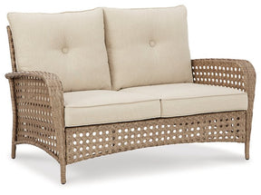 Braylee Outdoor Loveseat with Table (Set of 2) - Outdoor Seating Set - Half Price Furniture