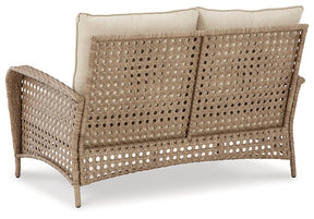 Braylee Outdoor Loveseat with Table (Set of 2) - Outdoor Seating Set - Half Price Furniture