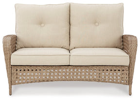 Braylee Outdoor Loveseat with Table (Set of 2) - Outdoor Seating Set - Half Price Furniture