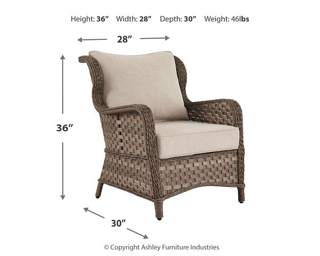 Clear Ridge Lounge Chair with Cushion (Set of 2) - Half Price Furniture