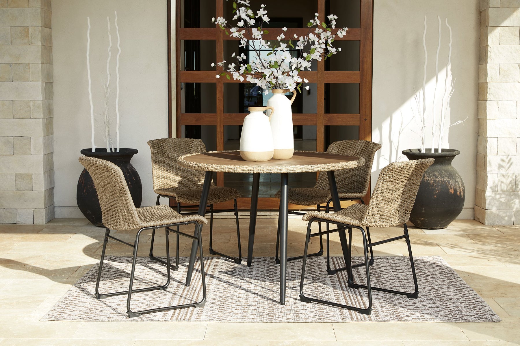 Amaris Outdoor Dining Set - Half Price Furniture