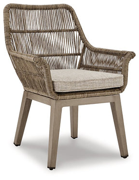 Beach Front Arm Chair with Cushion (Set of 2) - Outdoor Dining Chair - Half Price Furniture