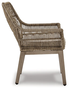 Beach Front Arm Chair with Cushion (Set of 2) - Outdoor Dining Chair - Half Price Furniture