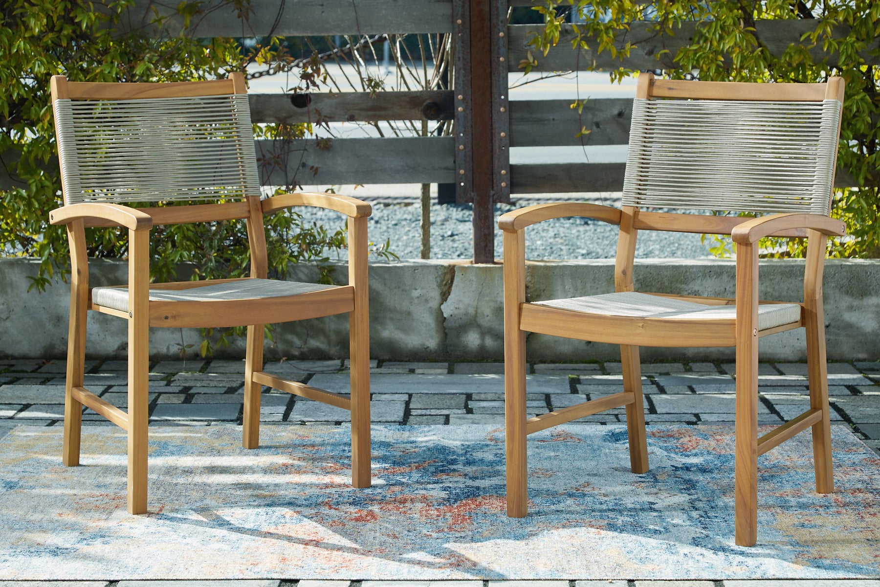 Janiyah Outdoor Dining Arm Chair (Set of 2) - Half Price Furniture