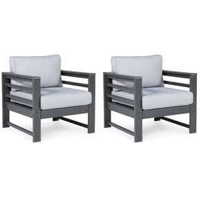 Amora Outdoor Lounge Chair with Cushion (Set of 2) - Outdoor Seating - Half Price Furniture