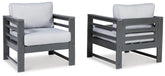 Amora Outdoor Lounge Chair with Cushion (Set of 2)  Half Price Furniture