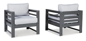 Amora Outdoor Lounge Chair with Cushion (Set of 2) - Outdoor Seating - Half Price Furniture