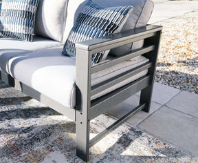 Amora Outdoor Loveseat with Cushion - Outdoor Seating - Half Price Furniture