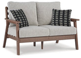 Emmeline Outdoor Loveseat with Cushion Half Price Furniture