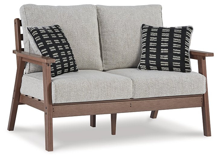 Emmeline Outdoor Loveseat with Cushion  Las Vegas Furniture Stores