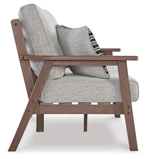 Emmeline Outdoor Loveseat with Cushion Half Price Furniture