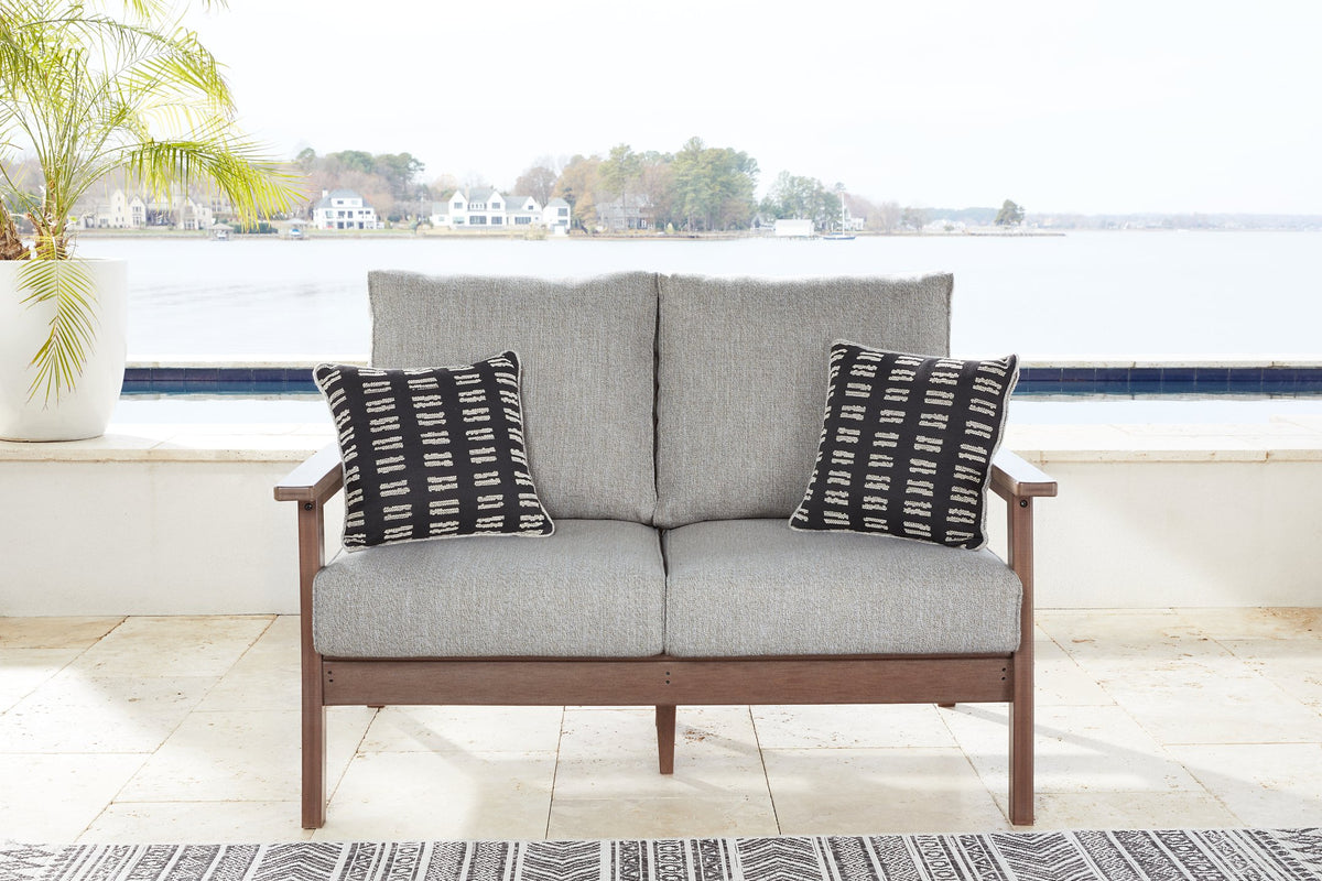 Emmeline Outdoor Loveseat with Cushion Half Price Furniture