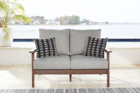 Emmeline Outdoor Loveseat with Cushion Half Price Furniture