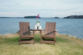 Emmeline 2 Adirondack Chairs with Tete-A-Tete Table Connector - Outdoor Seating Set - Half Price Furniture