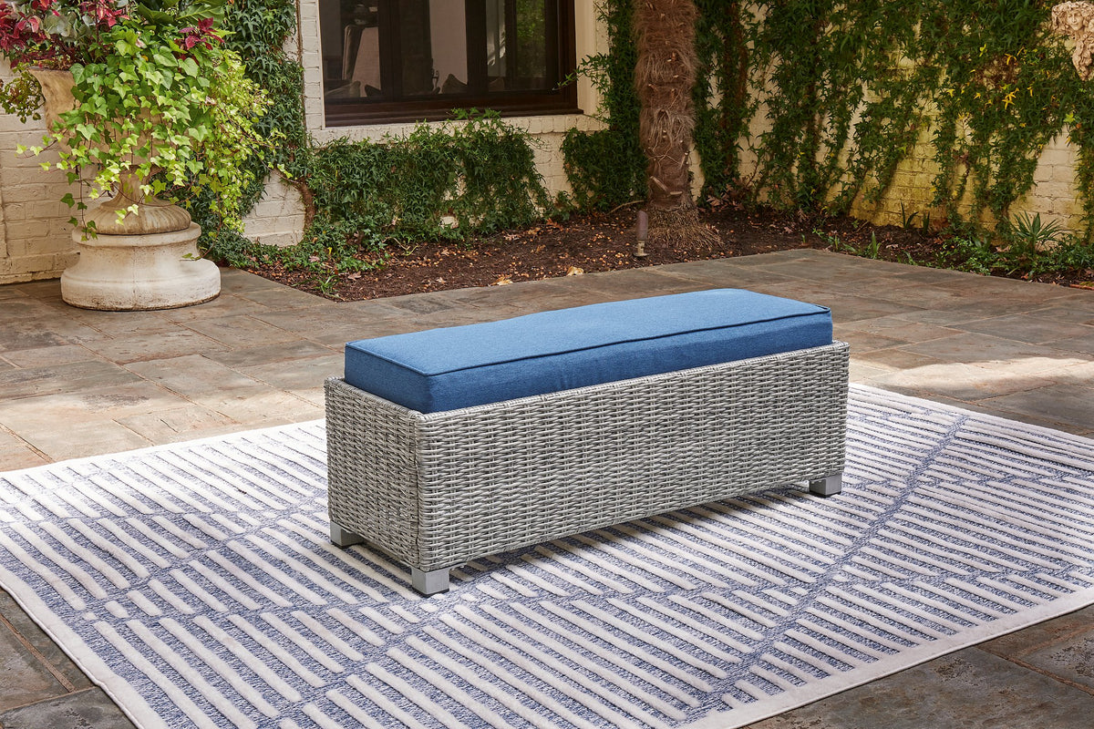 Naples Beach Outdoor Bench with Cushion - Half Price Furniture