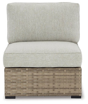 Calworth Outdoor Armless Chair with Cushion (Set of 2) - Outdoor Seating - Half Price Furniture