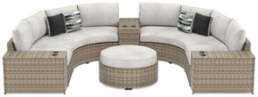 Calworth Outdoor Sectional with Ottoman Half Price Furniture