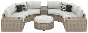 Calworth Outdoor Sectional with Ottoman - Outdoor Seating - Half Price Furniture