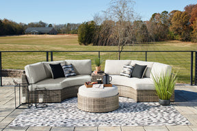 Calworth Outdoor Sectional with Ottoman - Outdoor Seating - Half Price Furniture