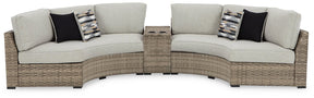 Calworth Outdoor Sectional with Ottoman Half Price Furniture