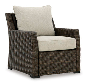Brook Ranch Outdoor Lounge Chair with Cushion - Outdoor Seating - Half Price Furniture