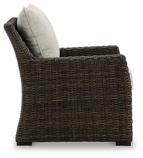 Brook Ranch Outdoor Lounge Chair with Cushion - Outdoor Seating - Half Price Furniture