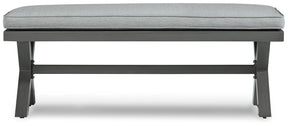 Elite Park Outdoor Bench with Cushion - Outdoor Dining Bench - Half Price Furniture