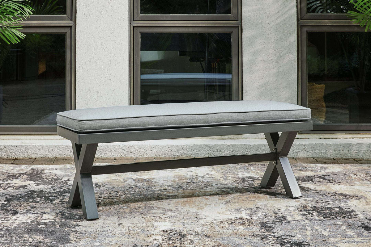 Elite Park Outdoor Bench with Cushion - Outdoor Dining Bench - Half Price Furniture