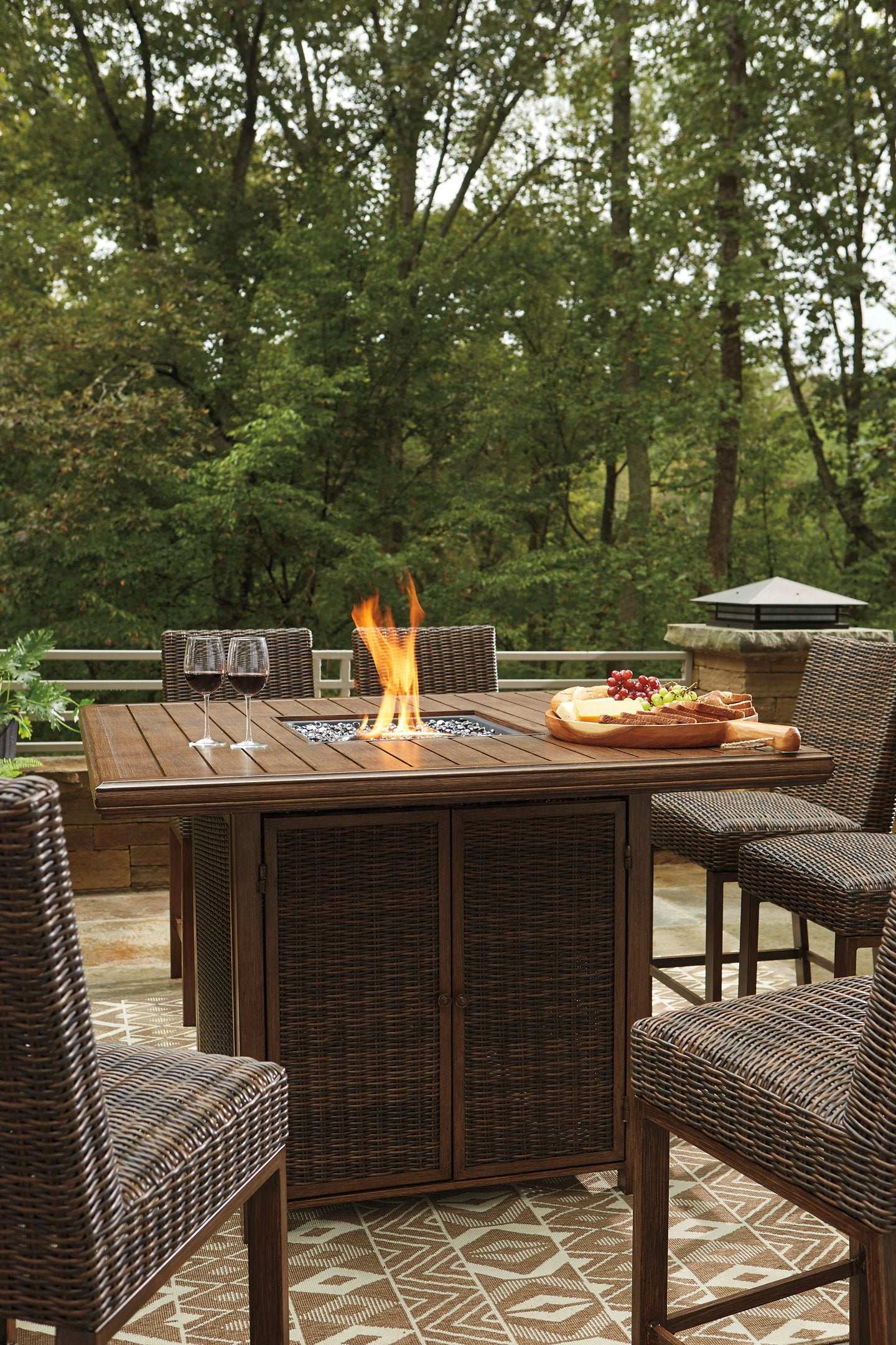 Paradise Trail Outdoor Bar Table Set Half Price Furniture