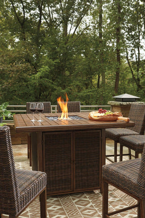 Paradise Trail Outdoor Bar Table Set Half Price Furniture