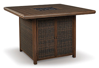 Paradise Trail Bar Table with Fire Pit - Half Price Furniture