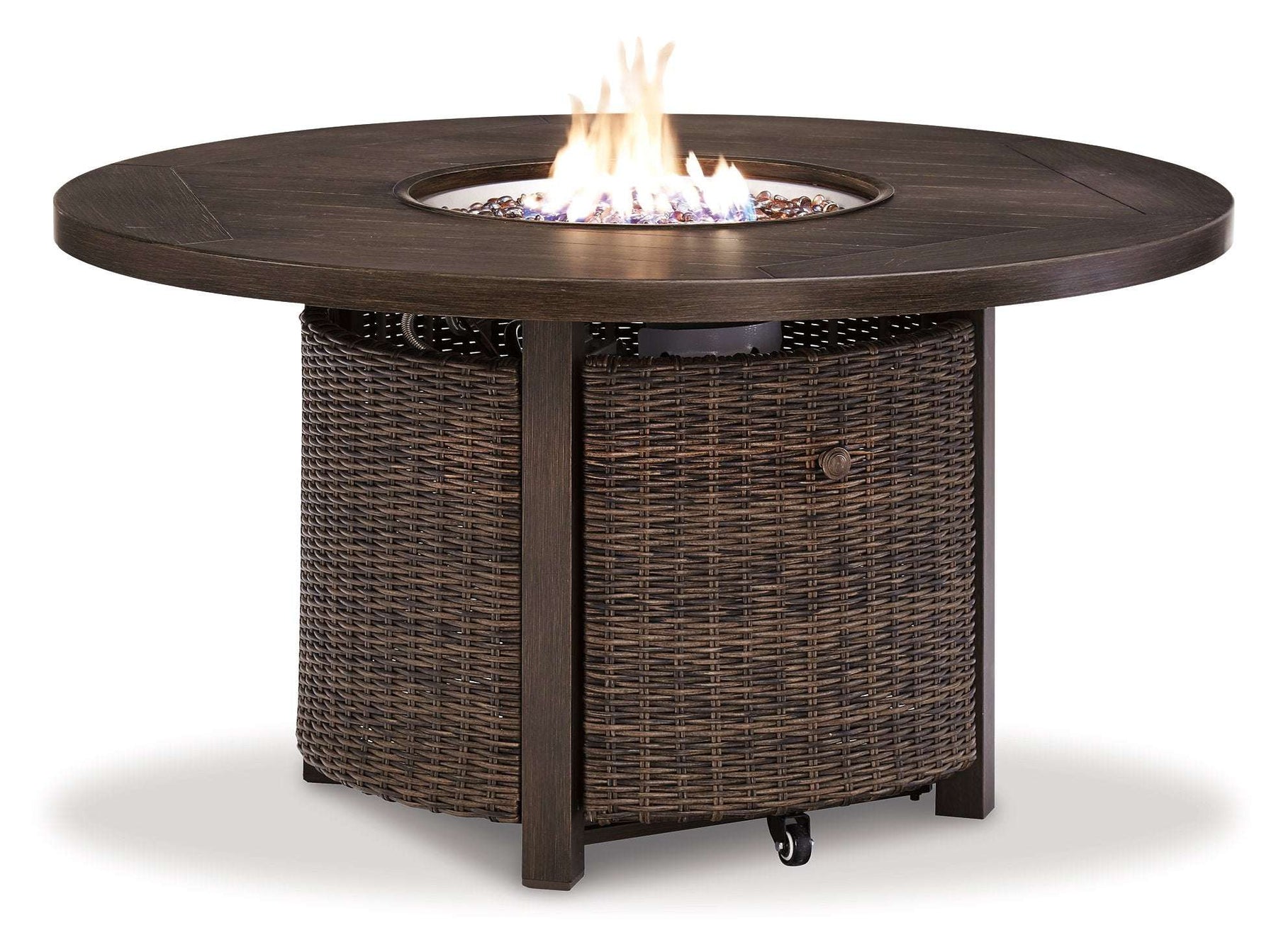 Paradise Trail Outdoor Loveseat, Lounge Chairs and Fire Pit Table Half Price Furniture