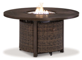Paradise Trail Outdoor Loveseat, Lounge Chairs and Fire Pit Table Half Price Furniture