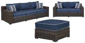 Grasson Lane Outdoor Sofa and Loveseat with Ottoman Half Price Furniture
