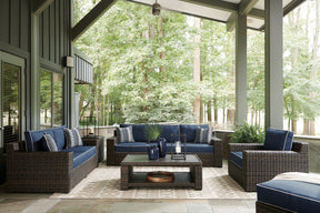 Grasson Lane Grasson Lane Nuvella Sofa, Loveseat, Lounge Chair and Ottoman with Coffee and End Table - Half Price Furniture