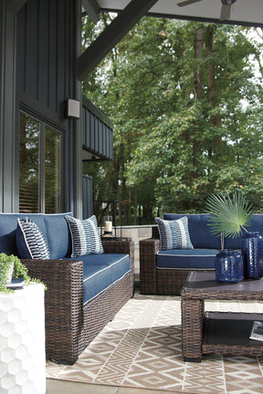 Grasson Lane Outdoor Sofa and Loveseat with Coffee Table - Half Price Furniture