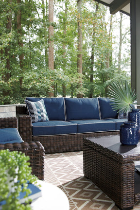 Grasson Lane Outdoor Sofa and Loveseat with Coffee Table - Half Price Furniture