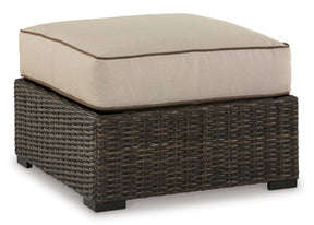 Coastline Bay Outdoor Ottoman with Cushion - Outdoor Ottoman - Half Price Furniture