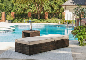 Coastline Bay Outdoor Chaise Lounge with Cushion - Outdoor Seating - Half Price Furniture