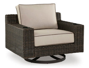 Coastline Bay Outdoor Swivel Lounge with Cushion - Outdoor Seating - Half Price Furniture