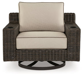 Coastline Bay Outdoor Swivel Lounge with Cushion - Outdoor Seating - Half Price Furniture