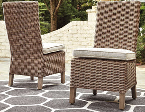 Beachcroft Outdoor Side Chair with Cushion (Set of 2) - Outdoor Dining Chair - Half Price Furniture